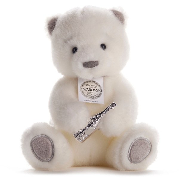 Orso Chic & Love con bottiglia Swarovski 15 cm