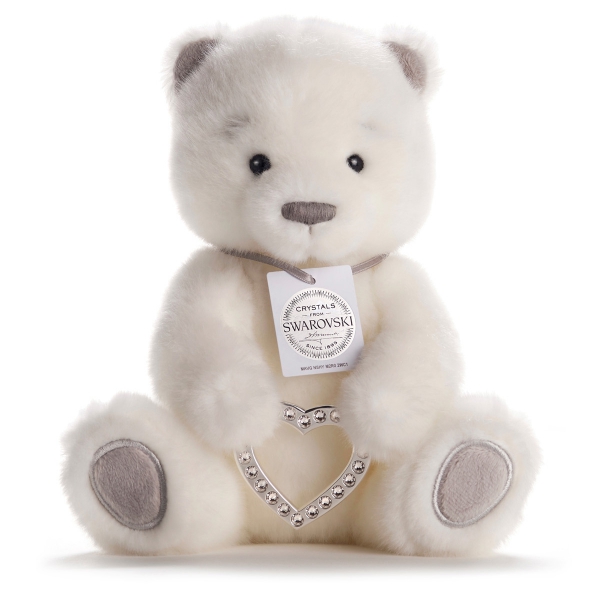 Orso Chic & Love con cuore Swarovski 15 cm