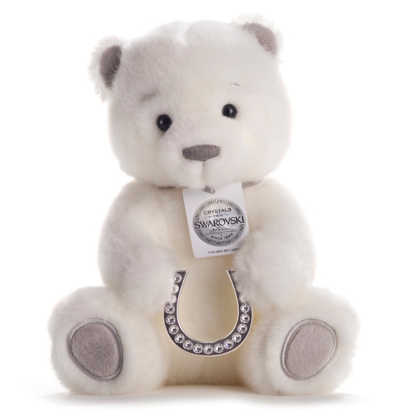 Orso Chic & Love con ferro di cavallo Swarovski 20 cm